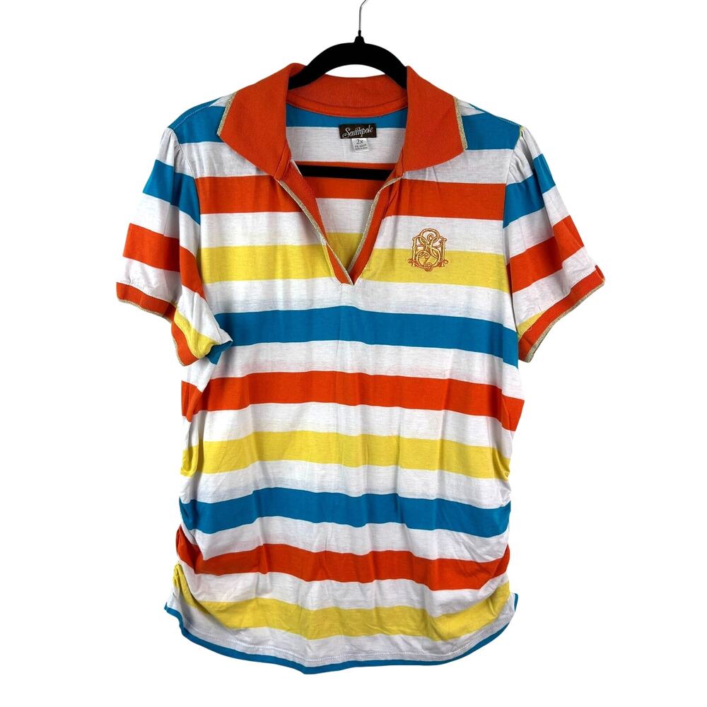 Vintage‎ Southpole Women's Striped Tee - Size 2X